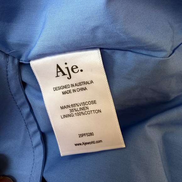 AJE.‎ TWYLA MINI DRESS Blue size 10 - Picture 8 of 11